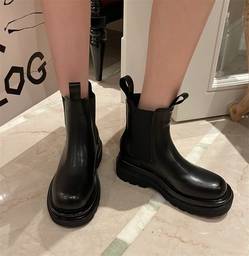 2023-new-winter-genuine-leather-martin-boots-british-thick-sole-chelsea-mid-calf-smoke-boots-women-2080-2089_2 2023 New Winter Genuine Leather Martin Boots British Thick Sole Chelsea Mid Calf Smoke Boots Women 2080 2089
