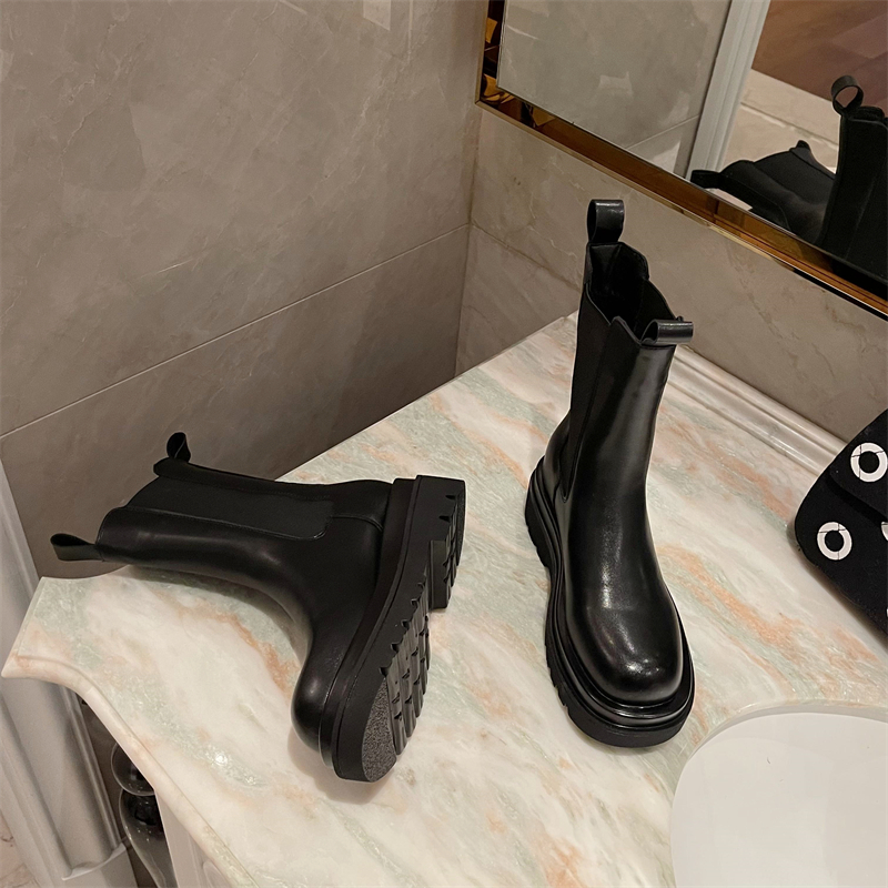 2023-new-winter-genuine-leather-martin-boots-british-thick-sole-chelsea-mid-calf-smoke-boots-women-2080-2089_3 2023 New Winter Genuine Leather Martin Boots British Thick Sole Chelsea Mid Calf Smoke Boots Women 2080 2089