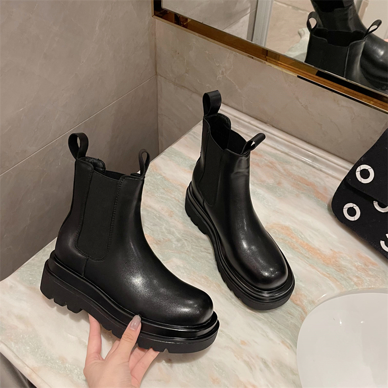 2023-new-winter-genuine-leather-martin-boots-british-thick-sole-chelsea-mid-calf-smoke-boots-women-2080-2089_4 2023 New Winter Genuine Leather Martin Boots British Thick Sole Chelsea Mid Calf Smoke Boots Women 2080 2089