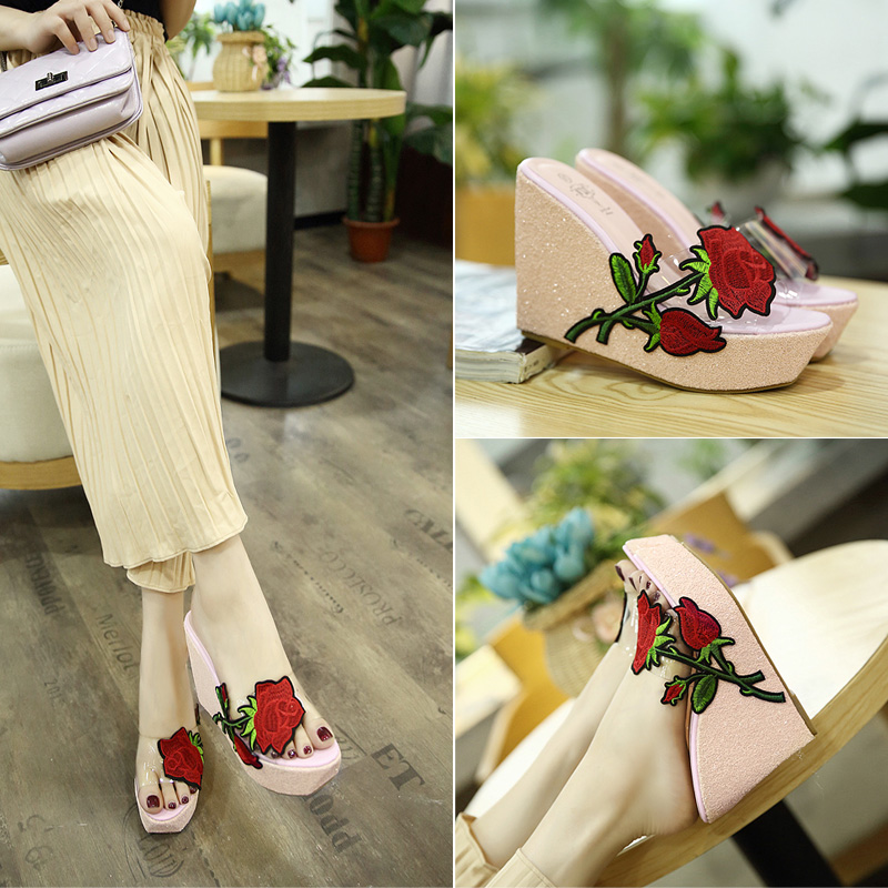 2024-summer-new-style-wedge-heel-rose-transparent-slippers-for-women-outdoor-34-42_4 2024 Summer New Style Wedge Heel Rose Transparent Slippers for Women Outdoor 34-42