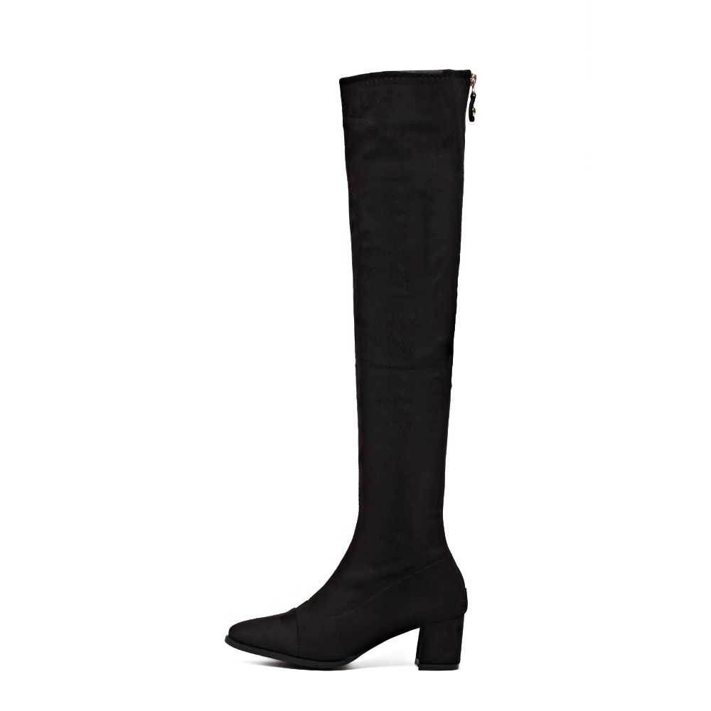 2025-autumn-winter-chanel-style-long-boots-chunky-heel-pointed-toe-over-knee-boots-womens-trendy_4 2025 Autumn Winter Chanel Style Long Boots Chunky Heel Pointed Toe Over Knee Boots Women's Trendy