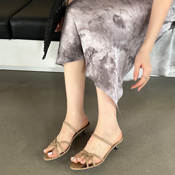 elegant-spring-summer-new-sheep-leather-open-toe-kitten-heel-sandals-with-2-ways-to-wear_3 Elegant Spring Summer New Sheep Leather Open Toe Kitten Heel Sandals with 2 Ways to Wear