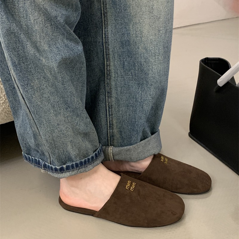 miu-style-fashion-closed-toe-slip-on-mule-flat-sandals-for-women-spring-summer-autumn-new_1 Miu Style Fashion Closed Toe Slip On Mule Flat Sandals for Women Spring Summer Autumn New