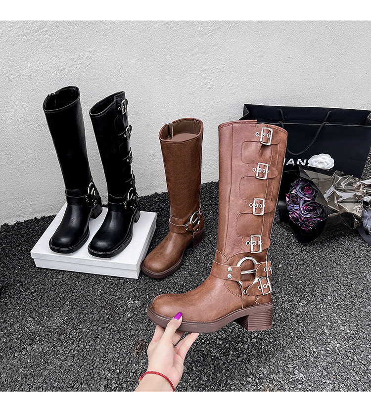 miu-womens-chunky-heel-high-boots-2023-new-punk-square-toe-buckle-knight-riding-boots_2 Miu Women's Chunky Heel High Boots 2023 New Punk Square Toe Buckle Knight Riding Boots