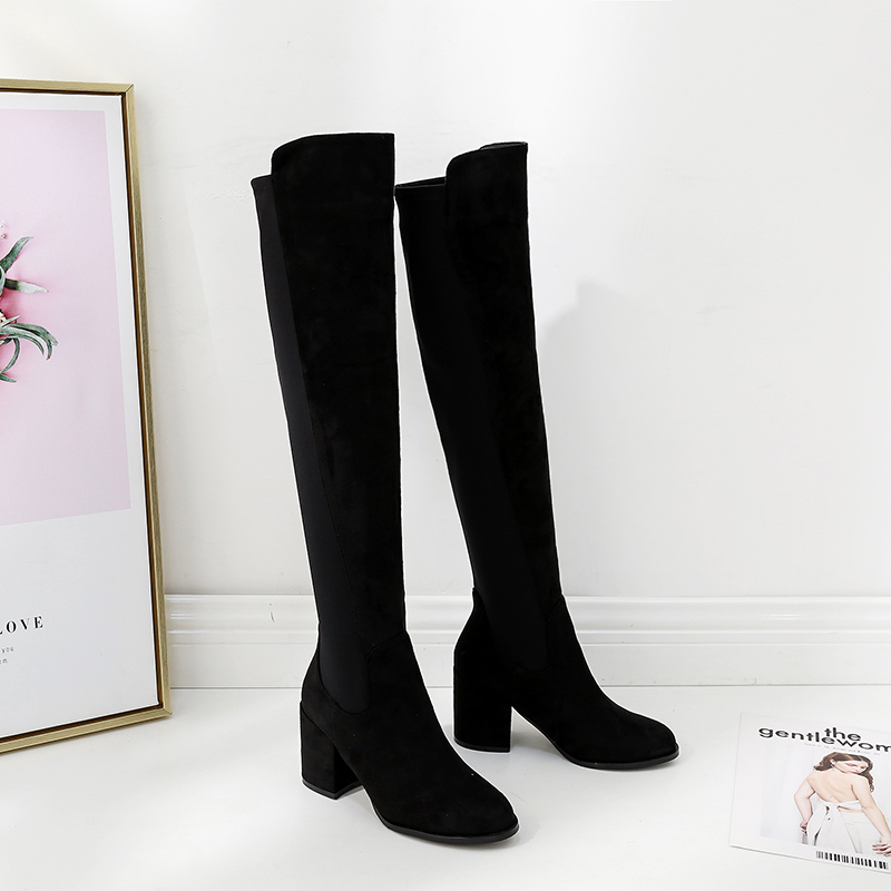 new-5050-over-knee-boots-for-women-high-heel-chunky-heel-autumn-winter-patchwork-wine-red-slim-boots-style-0f005c_2 New 5050 Over Knee Boots for Women High Heel Chunky Heel Autumn Winter Patchwork Wine Red Slim Boots - Style 0f005c